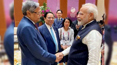 রাষ্ট্রপতি মো. সাহাবুদ্দিন ও ভারতের প্রধানমন্ত্রী নরেন্দ্র মোদি