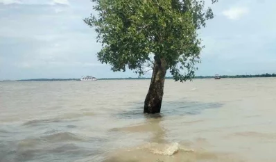সুন্দরবনের পর্যটন কেন্দ্র প্লাবিত। ইমেজ- একাত্তর।