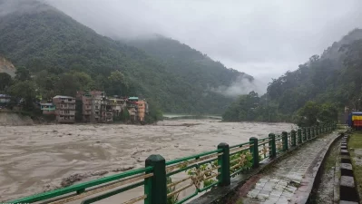 ভারতের উত্তর সিকিমে হঠাৎ বন্যা। ইমেজ: এএনআই
