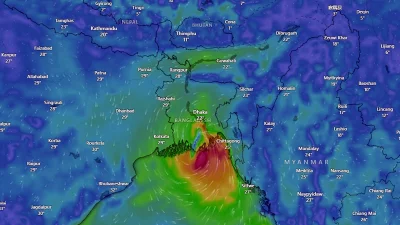 ঘূর্ণিঝড়ের লাইভ আপডেট ওয়েবসাইট উইন্ডি ডটকমের ছবি