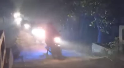 আচরণবিধি ভেঙে সোমনাথ সাহার পক্ষে মোটরসাইকেল মহড়া। ইমেজ: দেলোয়ারের ফেইসবুক পোস্ট থেকে।