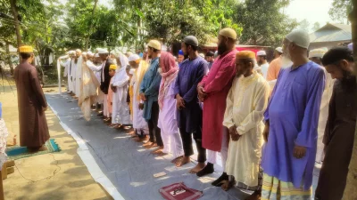 নীলফামারীতে ঈদ উদযাপন। ইমেজ: একাত্তর