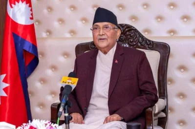 সাবেক প্রধানমন্ত্রী কে পি শর্মা অলি।