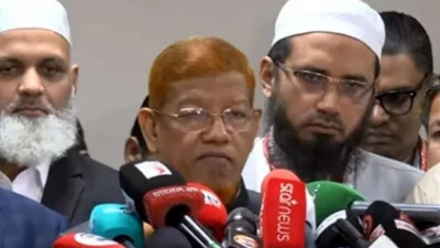 রাজধানীর আগারগাঁও নির্বাচন ভবনে জামায়াতে ইসলামীর সহকারী সেক্রেটারি জেনারেল হামিদুর রহমান আযাদ। ছবি: সংগৃহীত