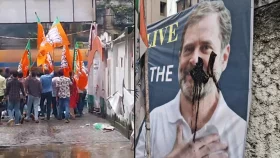 পশ্চিমবঙ্গে কংগ্রেসের সদরদপ্তরে বিজেপির হামলা-ভাঙচুর