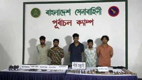 রূপগঞ্জে দেশি-বিদেশি অস্ত্রসহ মাদক উদ্ধার, গ্রেপ্তার পাঁচ