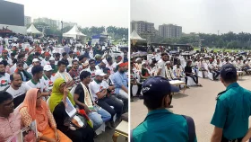 তিন দাবিতে সংসদ ভবনে জুলাই যোদ্ধারা
