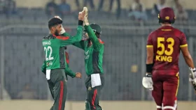 রিশাদের ঘূর্ণিতে ক্যারিবীয়দের ৭৪ রানে হারালো বাংলাদেশ