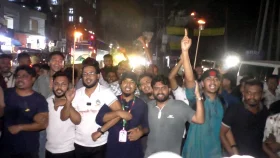 নোয়াখালী বিভাগের দাবিতে মশাল মিছিল