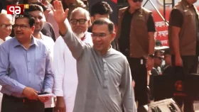নয়াপল্টনে শ্রমিক দলের সমাবেশে যোগ দিলেন তারেক রহমান