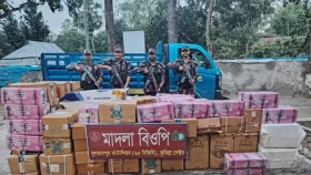 কসবায় প্রায় ৯০ লাখ টাকার ভারতীয় মালামাল জব্দ