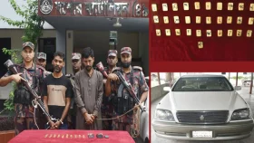 যশোরে সাড়ে সাত কোটি টাকার স্বর্ণসহ দুই পাচারকারী আটক