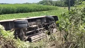 ব্রাহ্মণবাড়িয়ায় চাকা পাংচার হয়ে বাস খাদে, আহত ১২