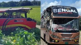সিলেটে যাত্রীবাহী দুই বাসের সংঘর্ষে নিহত ৯, আহত ১৫
