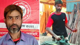 সংসার-সন্তান সামলে ৪৫ বছর বয়সে এসএসসি পাস করলেন কাঠমিস্ত্রি নাসিমুল