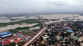ধউর-আশুলিয়া সার্ভিস সেতুতে যান চলাচল শুরু