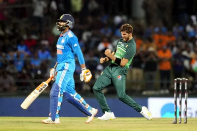 পাকিস্তানকে ২৬৭ রানের লক্ষ্য দেয় ভারত। ইমেজ: ইএসপিএনক্রিকইনফো