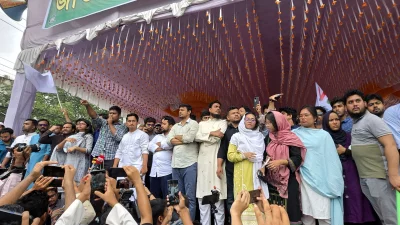 গোপালগঞ্জে এনসিপি নেতৃবৃন্দ। ছবি: সংগৃহীত