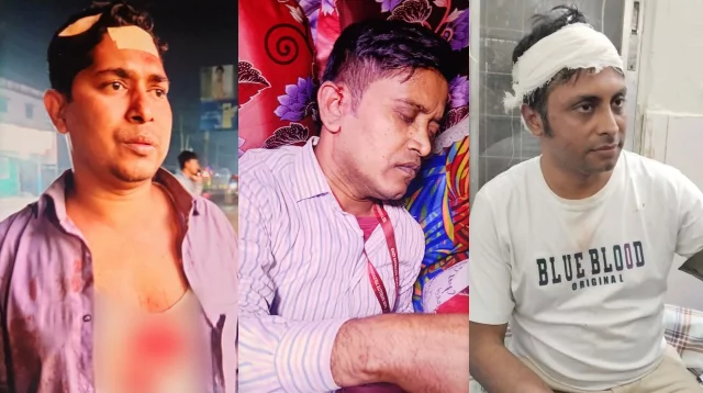 নরসিংদীতে চাঁদা দাবিতে সাংবাদিকদের ওপর হামলা, আহত ১০